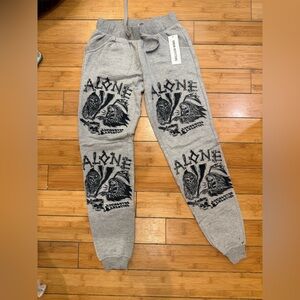 New w tags Custom  Sz XS out from under gray sweatpants loungewear grim reaper